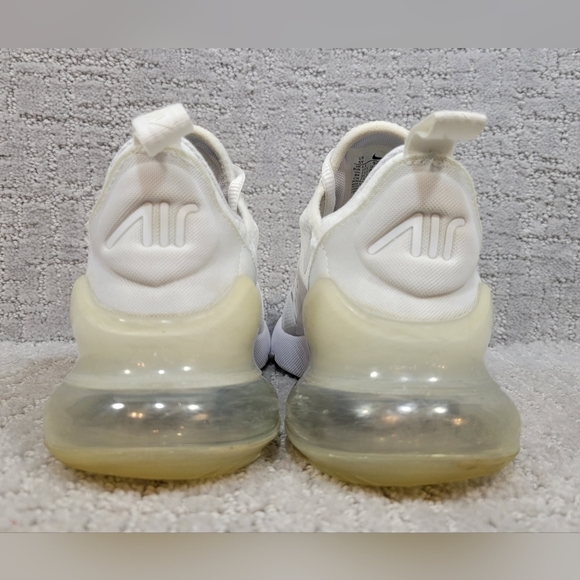 NIKE Air Max 270 GS Youth Size 5Y Women's 6.5 White Athletic Running Sneakers. - Picture 12 of 13
